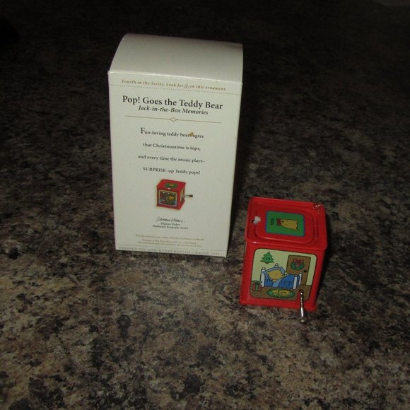 Pop! Goes The Teddy Bear Ornament/Jack in the Box - Picture 4 of 7